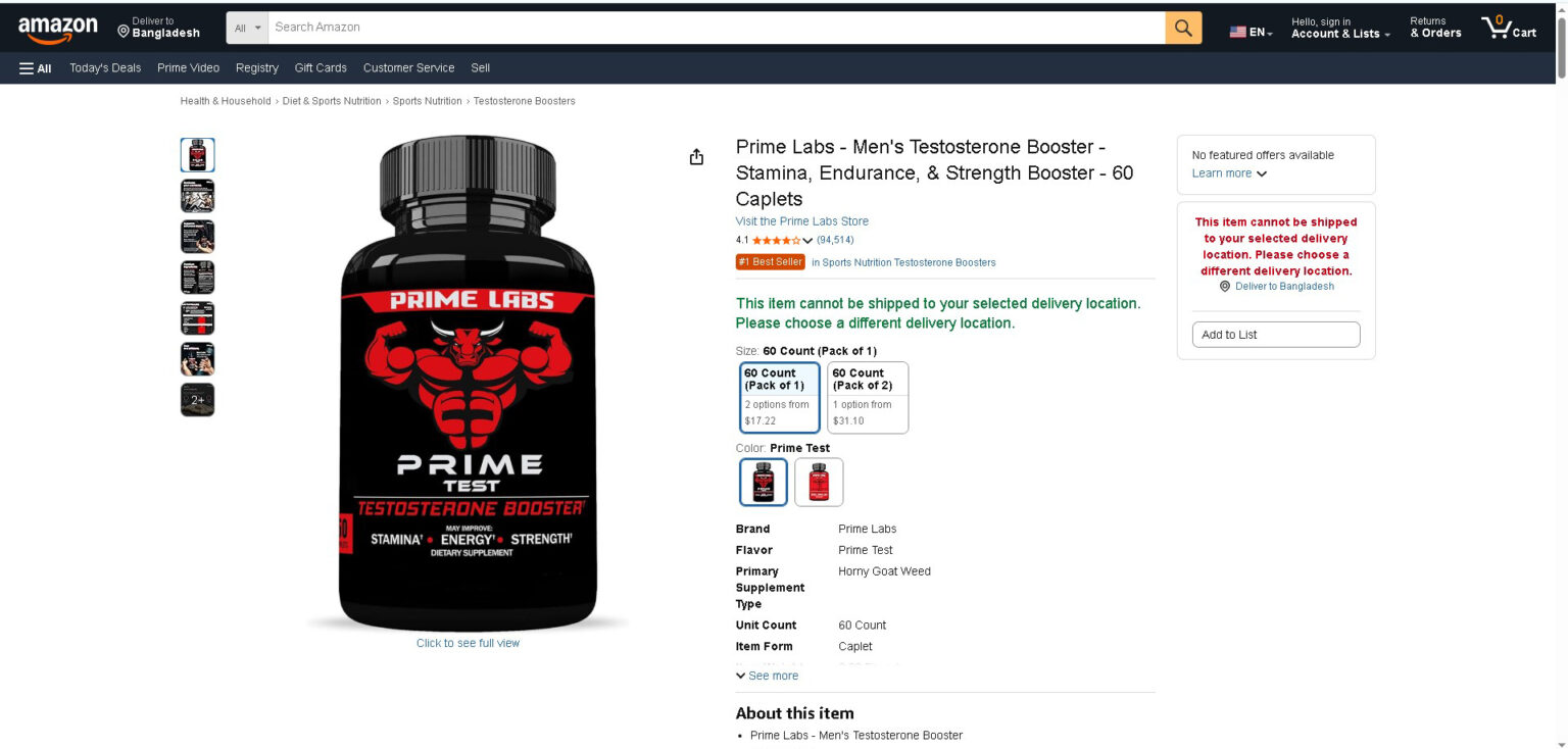 বাংলাদেশে একমাত্র আমরাই দিচ্ছি সরাসরি USA থেকে আমদানিকৃত. অরিজিনাল প্রোডাক্ট। চেক করতে চাইলে amazon ওয়েবসাইটে গিয়ে দেখতে পারেন। অথবা নিচে দেওয়া লিংকে ক্লিক করে দেখুন